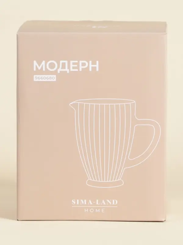Кувшин SL Home &laquo;Модерн&raquo;, 1.2 л, 19.5&times;13&times;18.5 см, стекло, графитовый