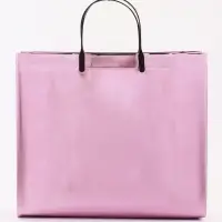 Пакет подарочный ПВХ, голография, розовый, пластиковая ручка, 32&times;28&times;11 см