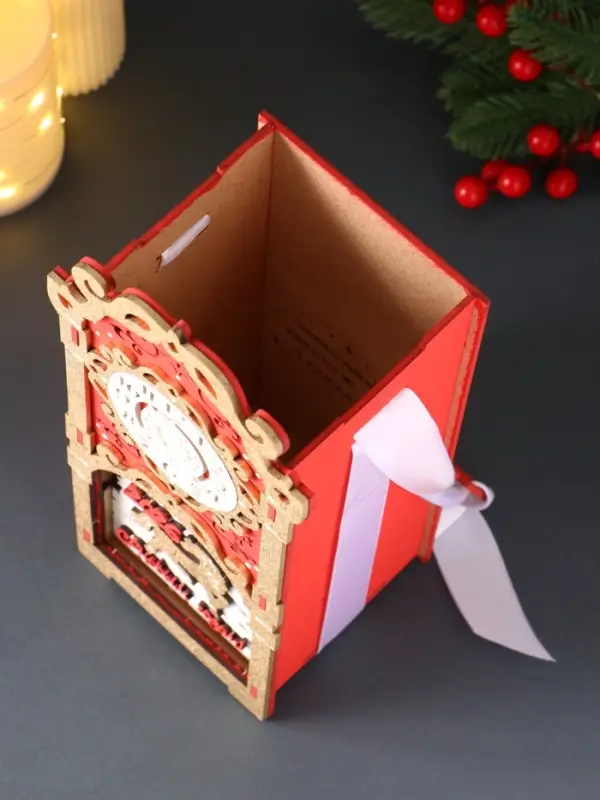 Шкатулка "Лошадка 2026" с сувениром, 12х10х27, красный