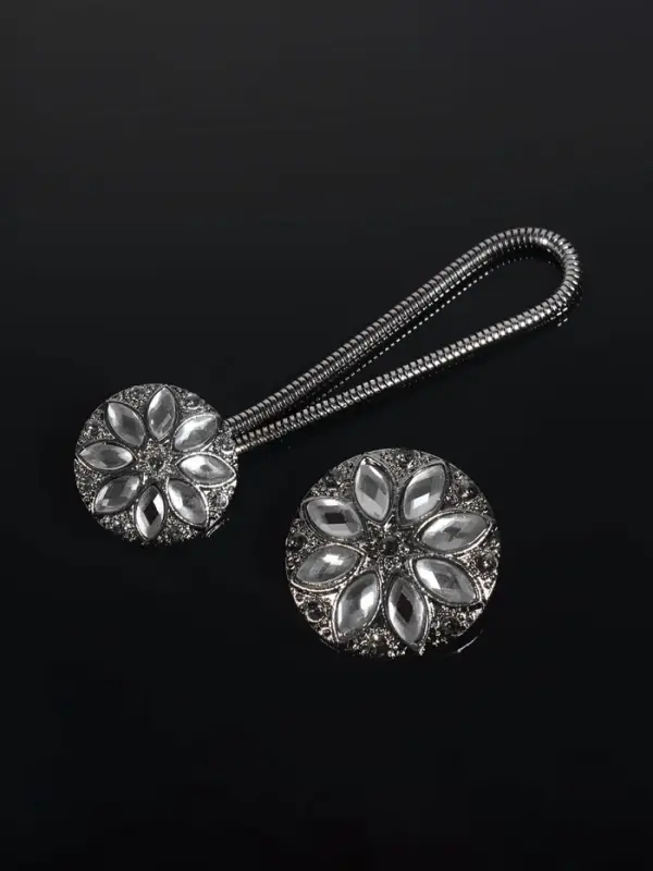 Декоративная застёжка, d = 2,5/3 см, цвет чёрный