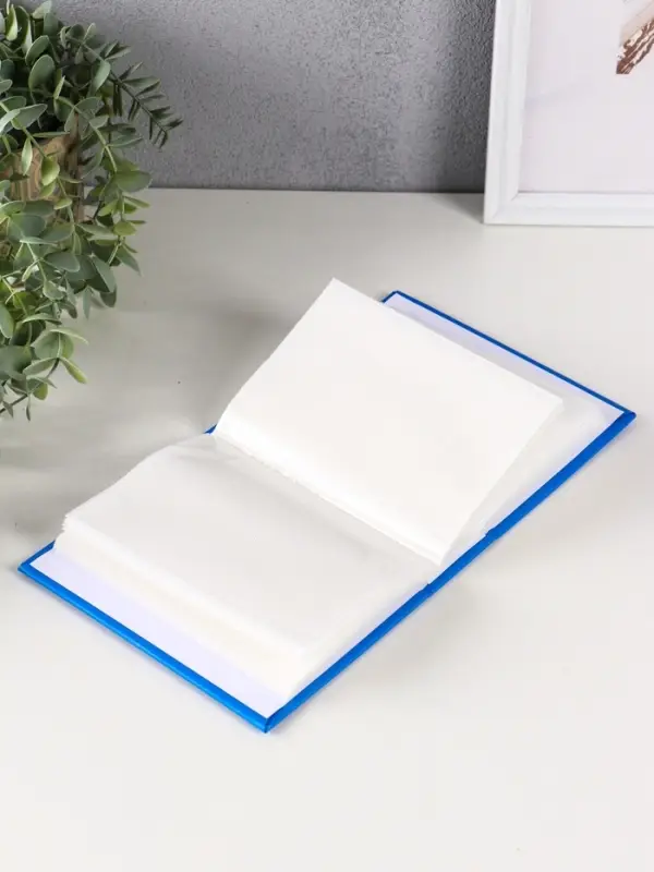 Фотоальбом 100 фото, голубой, 10X15см, ПП карм.