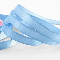 Лента атласная, 10 мм, 23&plusmn;1 м, небесно-голубая №278