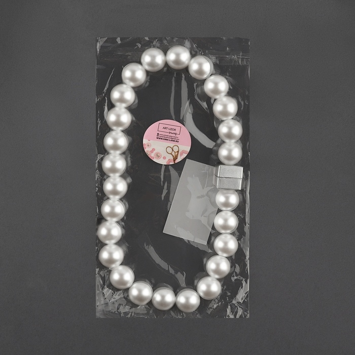 Подхват для штор «Бусы из жемчуга», d = 1,5 см, 40 ± 1 см, цвет белый Подхват для штор «Бусы из жемчуга», d = 1,5 см, 40 ± 1 см, цвет белый