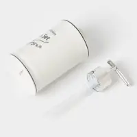 Аксессуары для кухни Доляна &laquo;Уют&raquo;, 4 предмета, дозатор 300 мл, мыльница, подставка для губки, подставка для ложки, белые