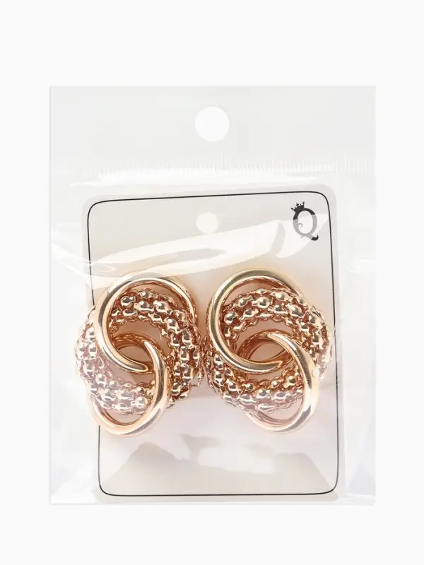 Серьги металл &laquo;Конго-кольца&raquo;, цвет золото