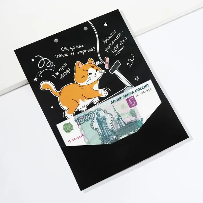 Конверт для денег, открытка на День Рождения, 6 листов, 16.5&times;21.5 см &laquo;Поздравительная&raquo;
