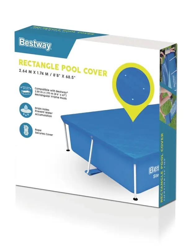 Тент для прямоугольных каркасных бассейнов, 264&times;174 см, 58105 Bestway