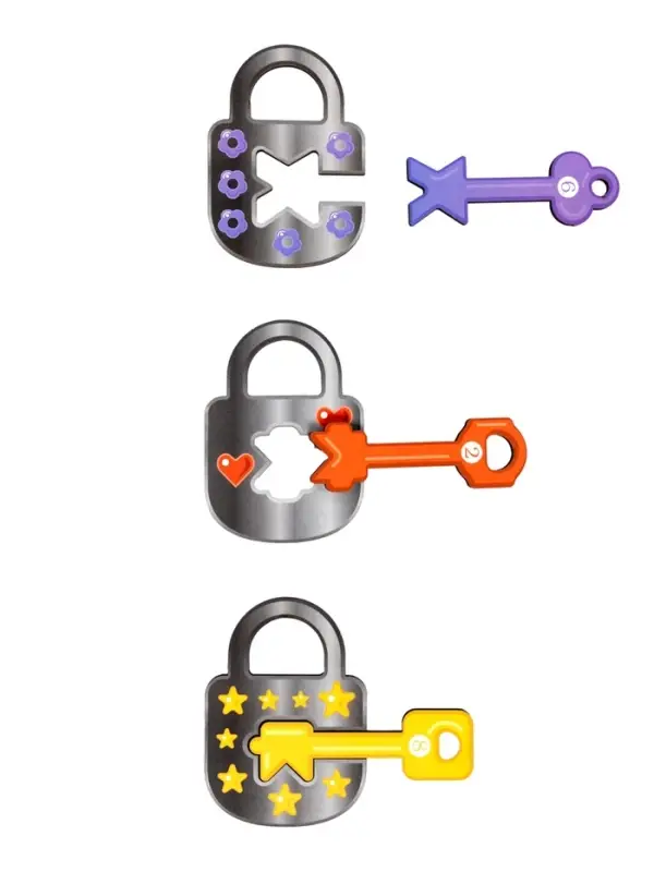 Игра развивающая деревянная "Ключи и замки" 05945