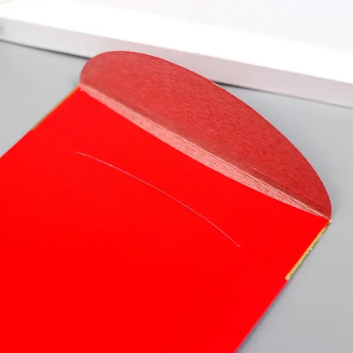 Конверт денежный бумага Конверт денежный бумага "Счастье" набор 6 шт красный с золотом 9х17 см