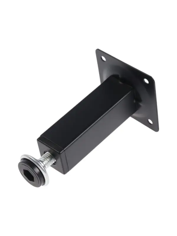 Опора квадратная OKV001BL ТУНДРА, d=25&times;25 мм, H=100 мм, чёрная, 4 шт.