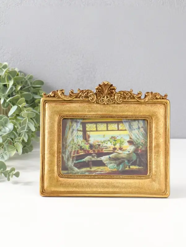 Фоторамка полистоун 10х15 см "Вельможа" золото 1,5х20,3х18 см