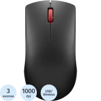 Мышь компьютерная Lenovo беспров. 150 черный (GY51L52638)