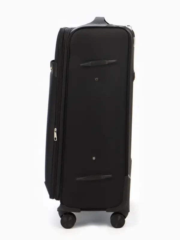 Чемодан на колёсах TEXTURA, кодовый замок, текстильный, с увеличением, 47&times;30&times;78 см, 28", чёрный