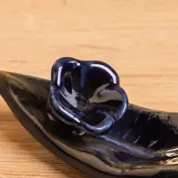 Подставка под благовония «Цветение», 10.5×3.5×3 см, керамика, синяя
