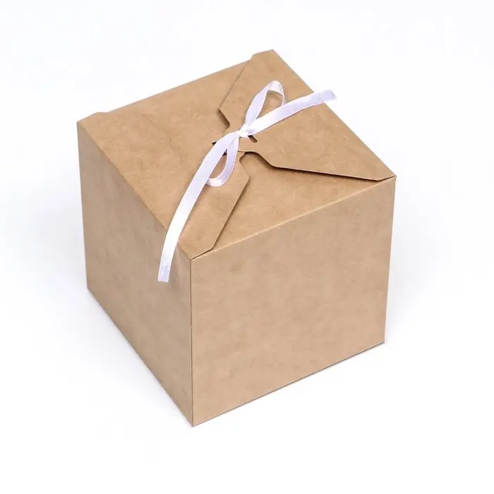 Коробка складная крафт, квадратная, 12×12×12 см Коробка складная крафт, квадратная, 12×12×12 см