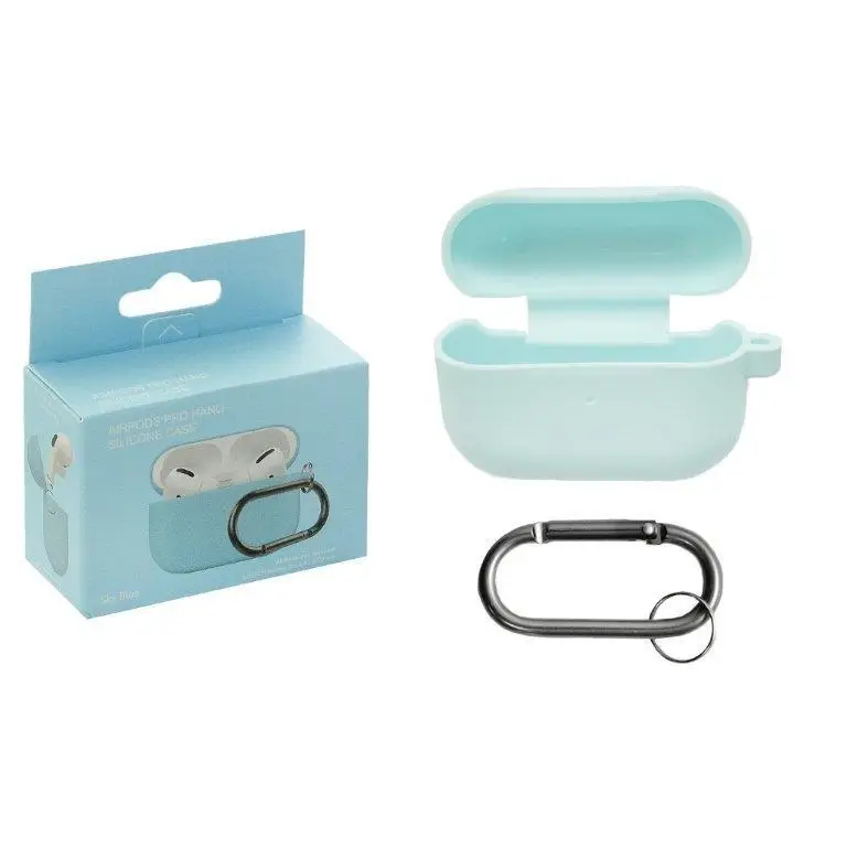 Чехол для AirPods Pro Hang Silicone Сase с карабином Sky Blue