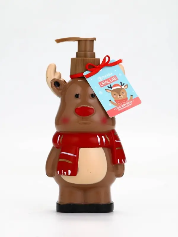 Ural Lab Милые персы гель для душа в формовом флаконе, 300 мл, ягодный сорбет