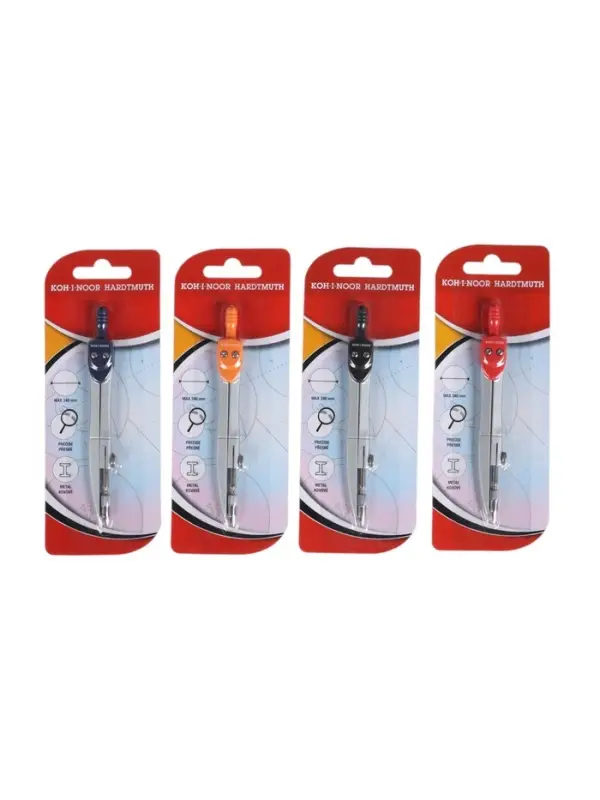 Циркуль металлический школьный 4501, блистер с подвесом