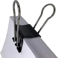 Набор зажимов для бумаг черных 60 мм 2 штуки в пакете