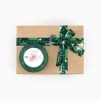 Лента атласная &laquo;С Днём защитника Отечества&raquo;, 25 мм, 23&plusmn;1 м, зелёная