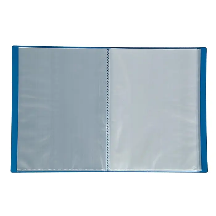 Папка с 60 вкладышами А4, 500 мкм, Calligrata, текстура &laquo;песок&raquo;, синяя