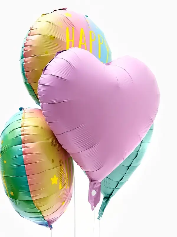 Воздушные шары фольгированны "Happy birthday", набор 5 штук