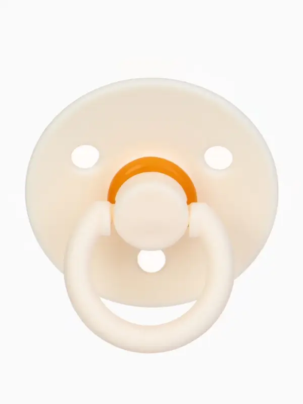 Соски-пустышки, от 0 мес., латекс, классические, в контейнере, набор из 2 шт., персиковый/айвори, M&B