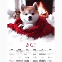 Календарь 2027, настенный, А2 &laquo;Песик&raquo;