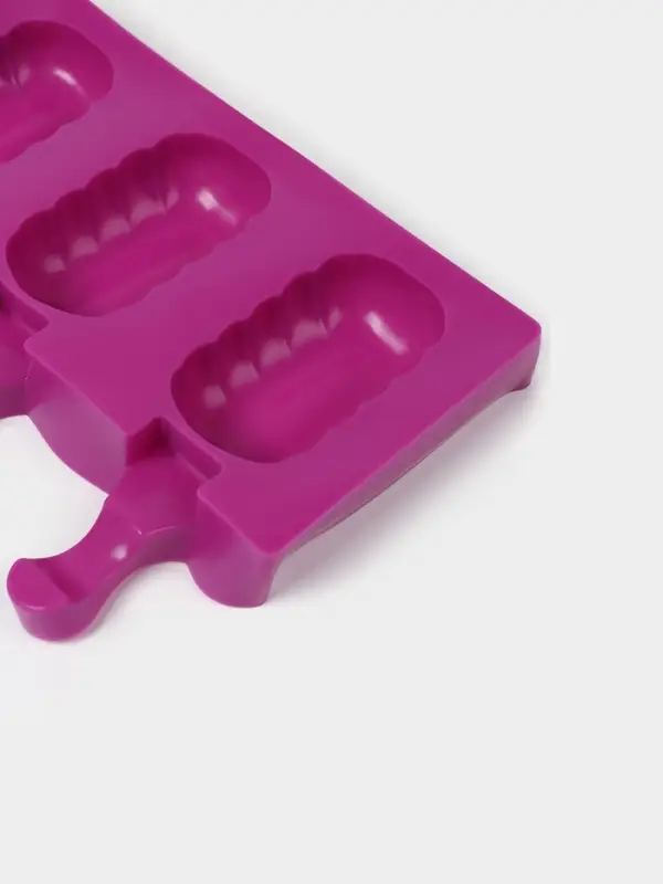 Форма для мороженого &laquo;Эскимо волна&raquo;, силикон, 19.4&times;13 см, 3 ячейки (7&times;4 см), МИКС