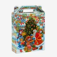 Подарочная коробка новогодняя Подарок "Волшебный город" 16,8 х 7 х 25 см. Новый год Подарочная коробка новогодняя Подарок "Волшебный город" 16,8 х 7 х 25 см. Новый год