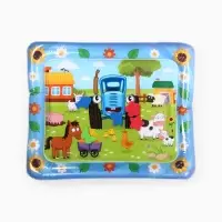 Акваковрик надувной, 60&times;50 см, фигурки EVA, Синий Трактор