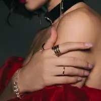 Кольцо &laquo;Звенья&raquo;, широкое, цвет золото, безразмерное