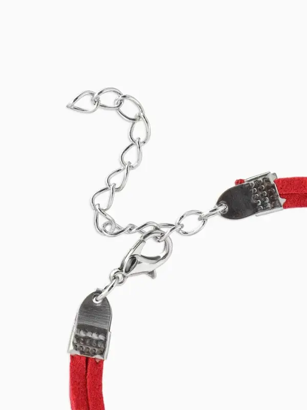 Браслет-оберег &laquo;Красная нить&raquo;, талисман защиты, рука Хамса классическая, цвет чернёное серебро, 18 см