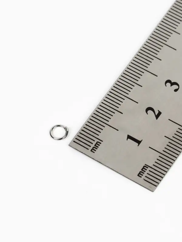 Кольцо соединительное 0.6&times;5 мм, 50 г (набор &plusmn;950 шт.) СМ-973, цвет серебро