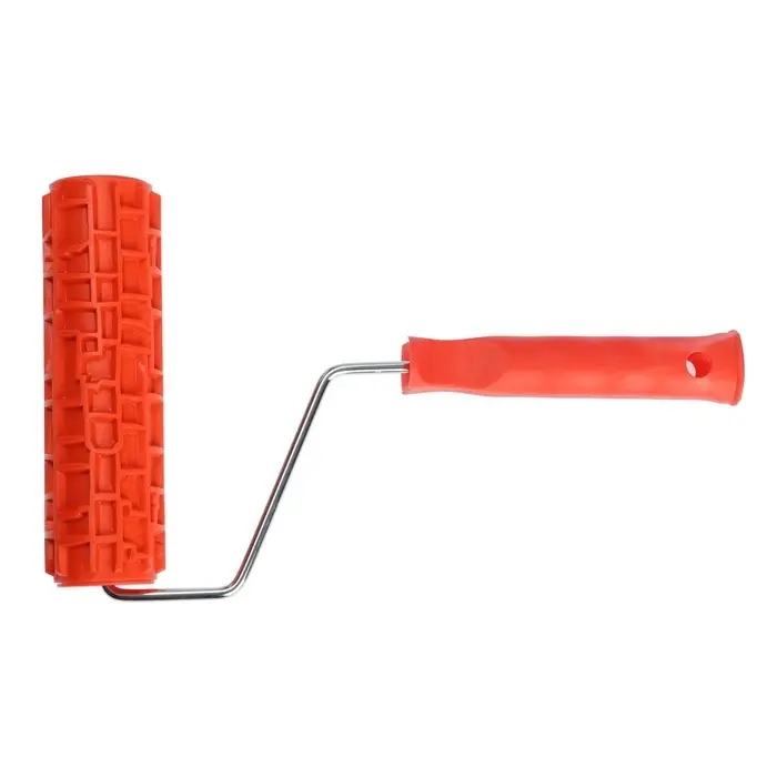 Валик декоративный ТУНДРА, резиновый, &laquo;крокодил&raquo;, рукоятка d=6 мм, 180 мм