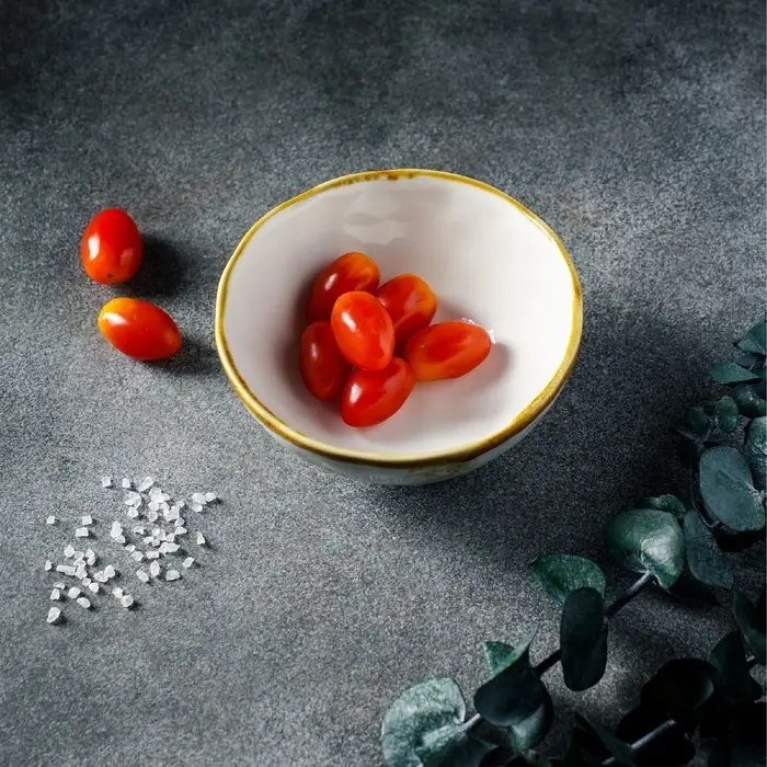 Салатник Доляна Organic Gold, 320 мл, d=12.5 см, фарфор, белый