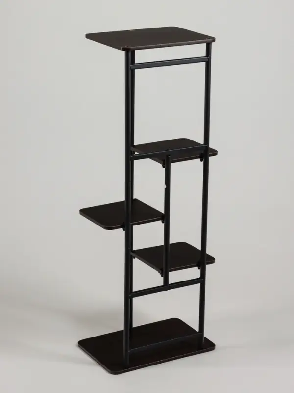 Подставка для цветов Greengo, 5 полок, 36&times;23&times;94 см, напольная, каркас металл, полки МДФ, чёрная