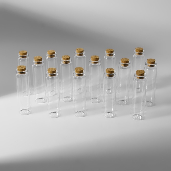 Набор баночек для хранения бисера, d=2.2 × 8 см, 15 шт., в контейнере, 11.8×7.8×8.6 см Набор баночек для хранения бисера, d=2.2 × 8 см, 15 шт., в контейнере, 11.8×7.8×8.6 см