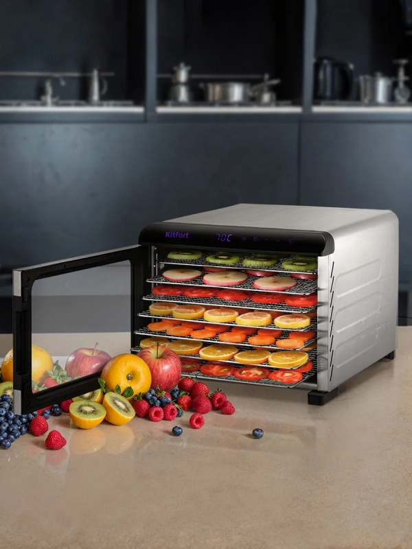 Сушилка электрическая для овощей и фруктов КТ-4956 - 675 Вт Сушилка электрическая для овощей и фруктов КТ-4956 - 675 Вт