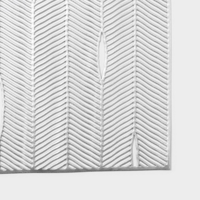 Салфетки сервировочные на стол Доляна «Триумф», 45×30 см, 4 шт, цвет серебро