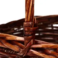Корзина плетёная для хранения Numa, с ручкой, лоза, коричневая, набор 2 шт.