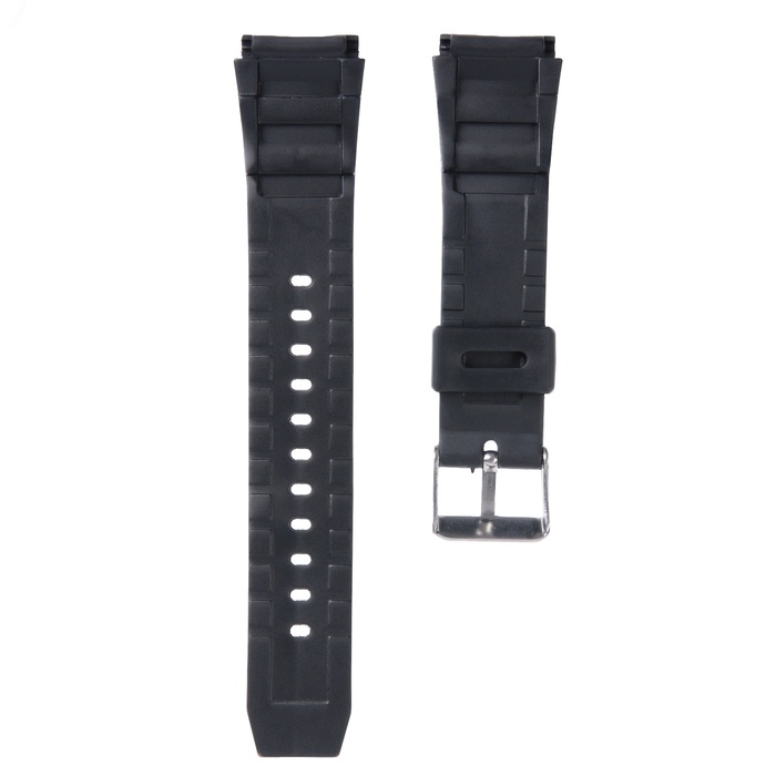 Ремешок для часов 20 мм, силикон, l-22 см, черный Ремешок для часов 20 мм, силикон, l-22 см, черный