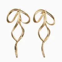 Серьги "Бантик", цвет золото