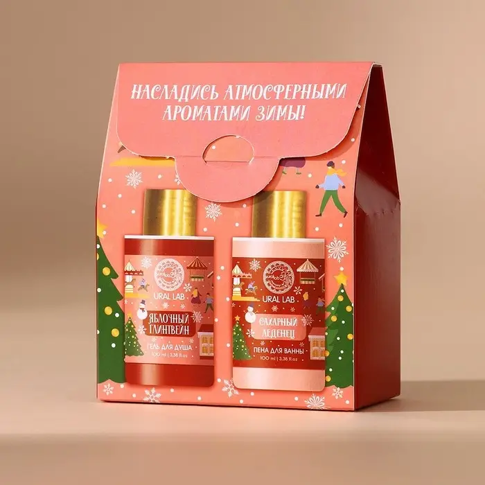 Подарочный набор «Городские истории», гель для душа и пена для ванны, 2×100 мл, URAL LAB Подарочный набор «Городские истории», гель для душа и пена для ванны, 2×100 мл, URAL LAB