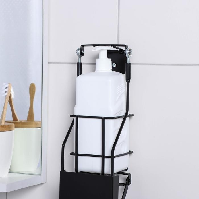 Стойка для антисептика с педалью Tekno-tel, мобильная, цвет чёрный Стойка для антисептика с педалью Tekno-tel, мобильная, цвет чёрный