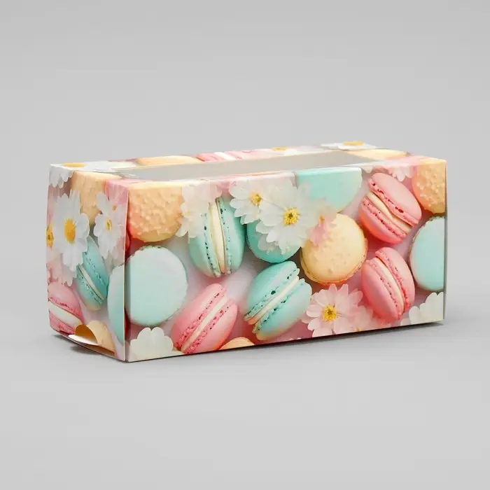 Коробка для макарун, кондитерская упаковка &laquo;Макаруны&raquo;,12 х5.5 х 5.5 см