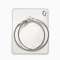 Серьги кольца QF &laquo;Классика&raquo;, d=5 см, цвет серебро