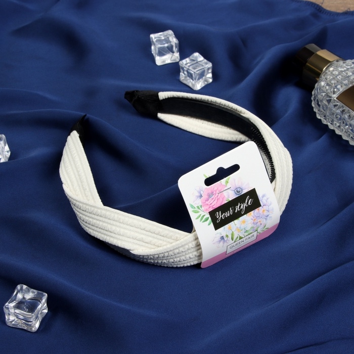 Ободок для волос Ободок для волос "Жаннет" коса плетение, 3 см, бежевый