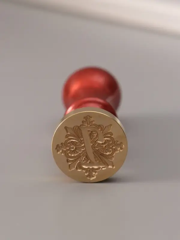 Печать для сургуча с пластиковой ручкой &laquo;Буква I на вензеле&raquo;, 2.5&times;2.5&times;6.3 см