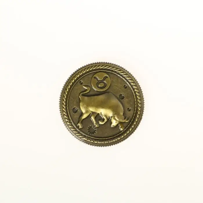 Монета сувенир знак зодиака «Телец», d=2,5 см.